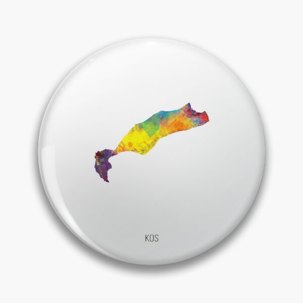 Item preview, Kos Watercolor Map designed and sold by ArtPrints.