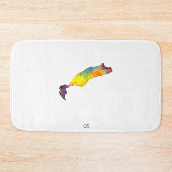 Item preview, Kos Watercolor Map designed and sold by ArtPrints.