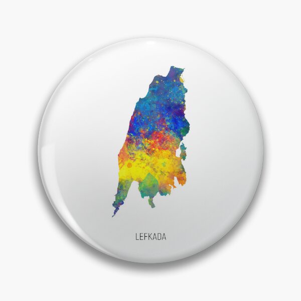 Item preview, Lefkada Watercolor Map designed and sold by ArtPrints.