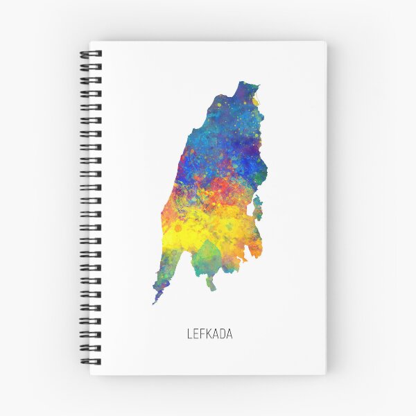 Item preview, Lefkada Watercolor Map designed and sold by ArtPrints.