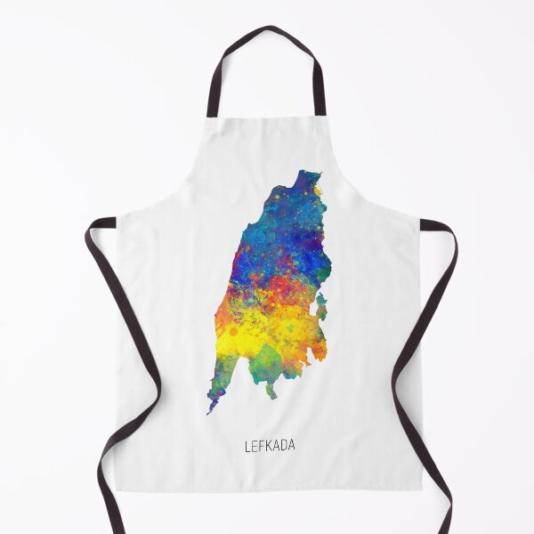 Item preview, Lefkada Watercolor Map designed and sold by ArtPrints.