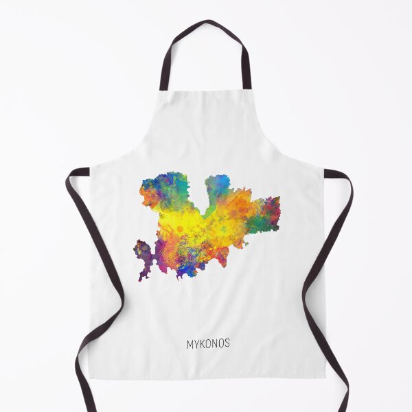 Item preview, Mykonos Watercolor Map designed and sold by ArtPrints.