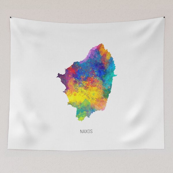 Item preview, Naxos Watercolor Map designed and sold by ArtPrints.