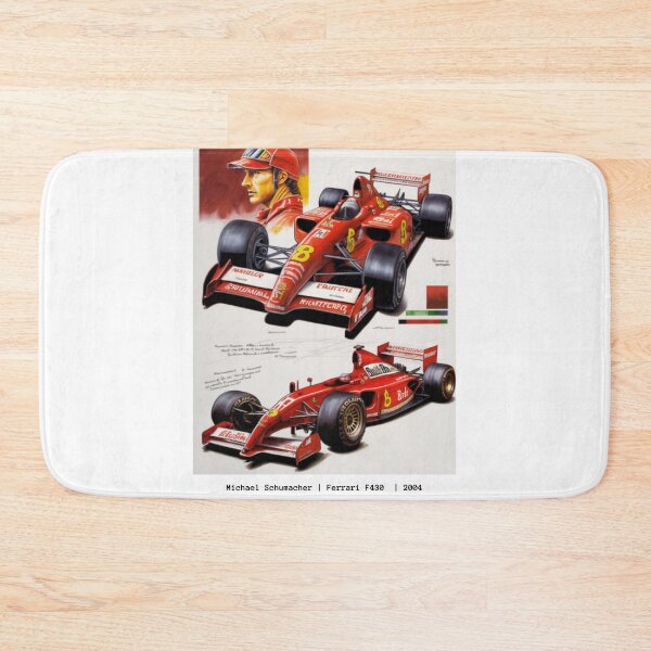 Item preview, Michael Shumacher Vintage 2004 Ferrari F430 F1 Retro Racing Poster Print  designed and sold by PicTechNowArt.