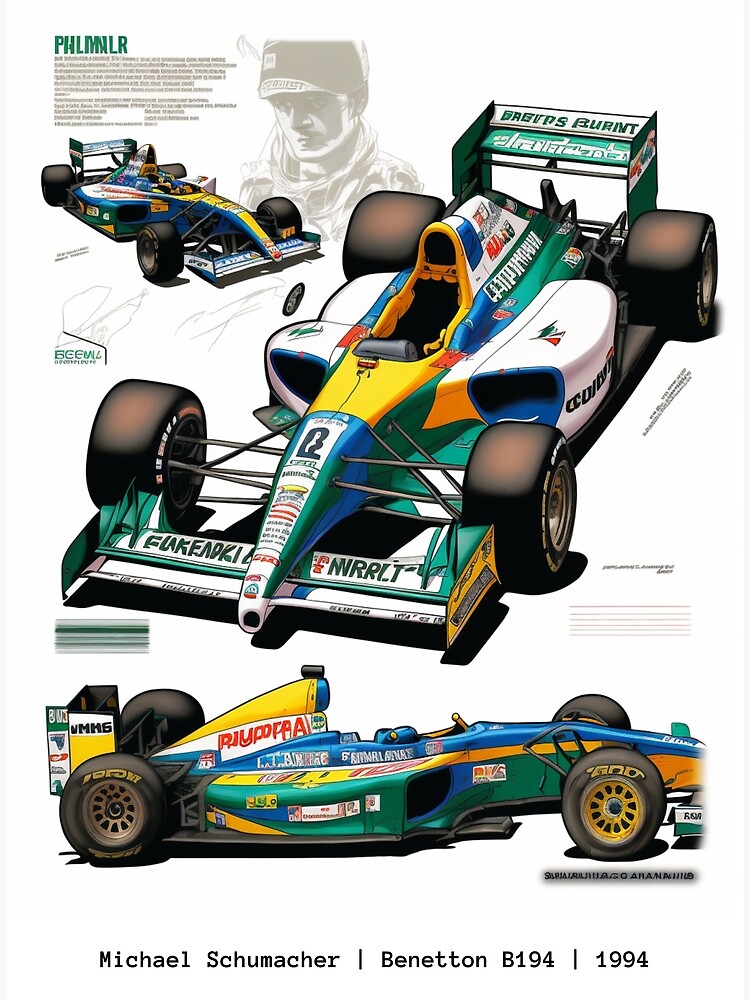 Michael Shumacher | Vintage | 1994 | Formula one | F1 Car Art