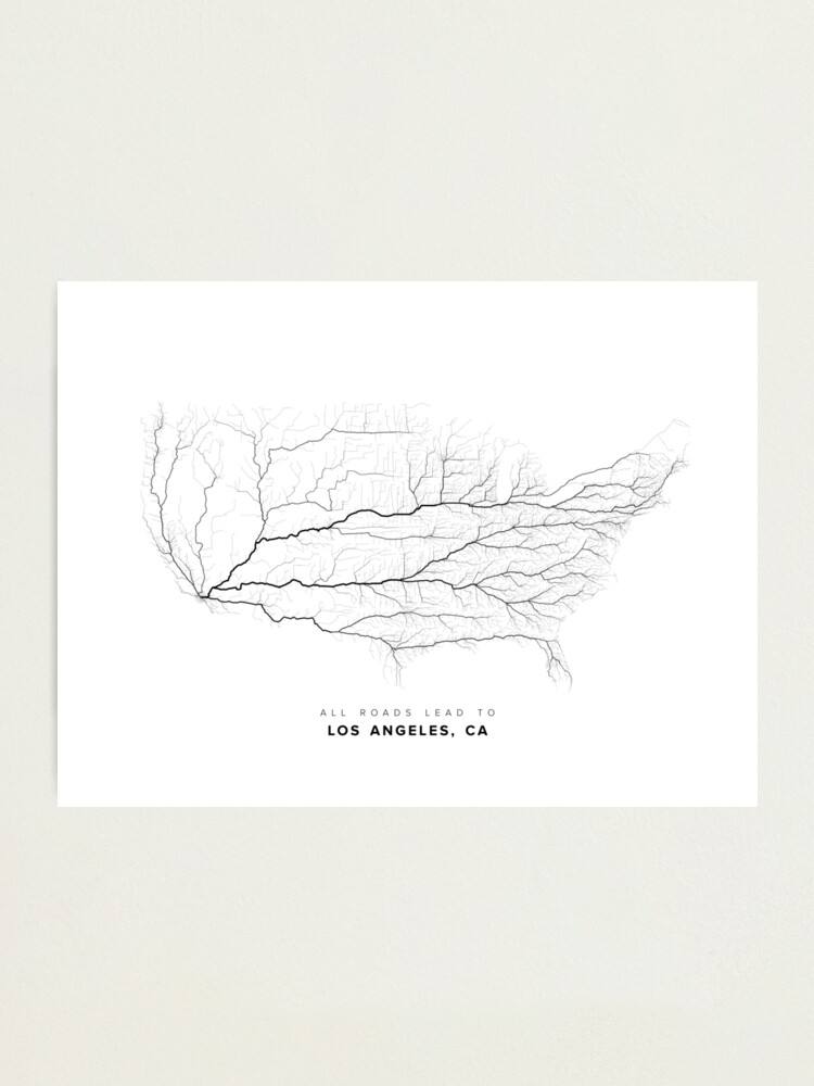 Alternate view of All Roads Lead to Los Angeles Photographic Print