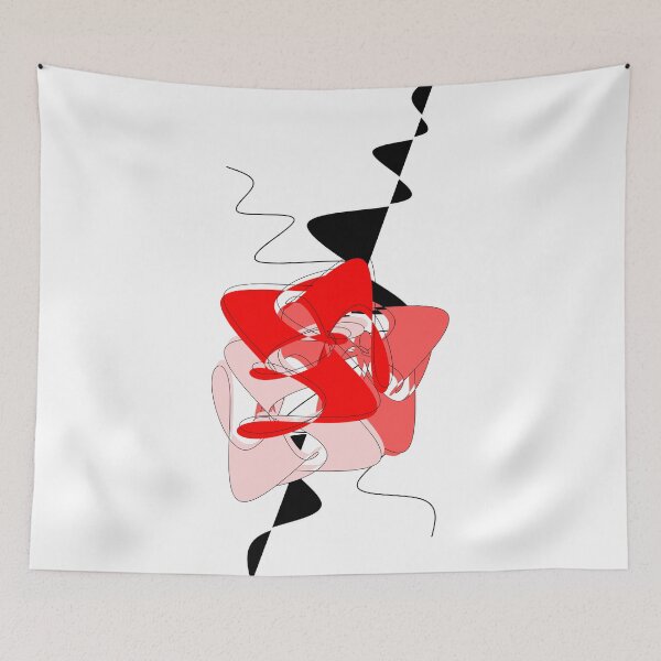 Item preview, Flower Art - Red and Black designed and sold by bunterkunt.