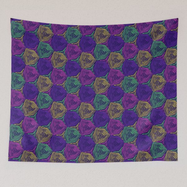 Item preview, Turtle Shell Honeycomb Neon Dark designed and sold by sionia-art.