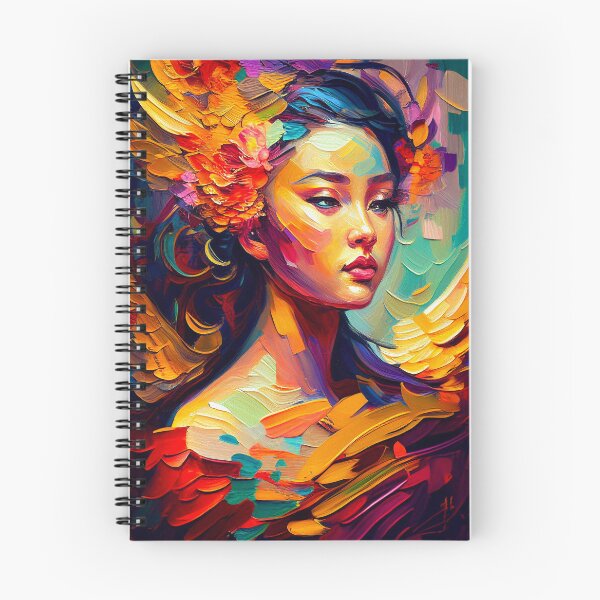 Item preview, Devine Asian Goddess | Palette Knife Oil Digital Painting designed and sold by VividViews.