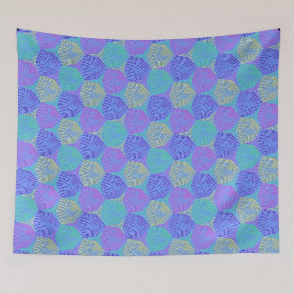 Item preview, Turtle Shell Honeycomb Neon Bright designed and sold by sionia-art.