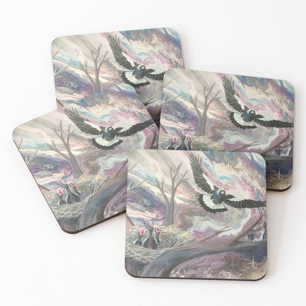 Item preview, Magpie feeds its young designed and sold by Marg Pearson.
