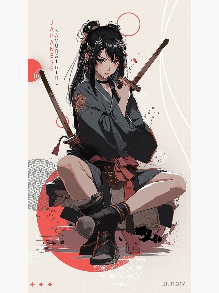 Samurai Anime High School Girl Katana Oni Mask 4K Wallpaper #6.2217
