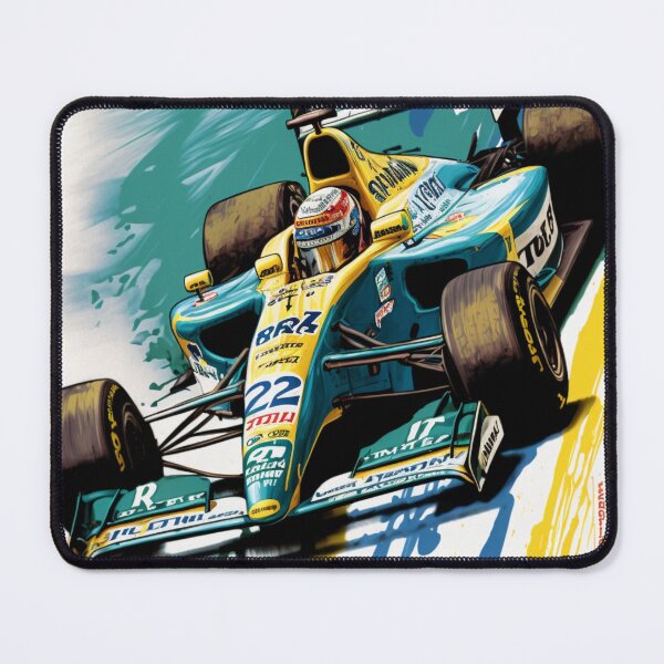 Item preview, Giancarlo Fisichella Vintage 2000 Benetton B200 F1 Watercolour Painting Print  designed and sold by PicTechNowArt.