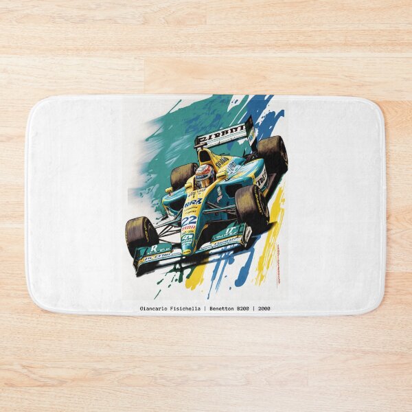 Item preview, Giancarlo Fisichella Vintage 2000 Benetton B200 F1 Watercolour Painting Print  designed and sold by PicTechNowArt.
