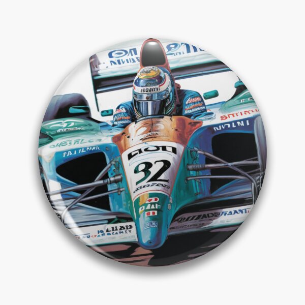 Item preview, Giancarlo Fisichella Vintage 2000 Benetton B200 F1 Watercolour Painting Print  designed and sold by PicTechNowArt.