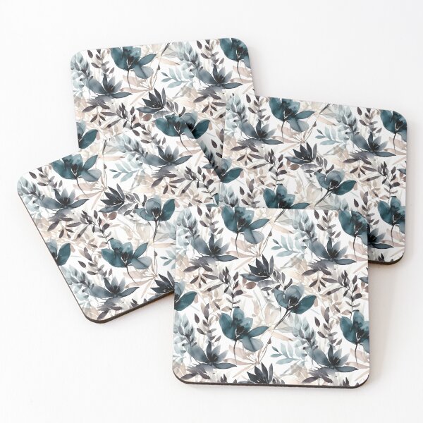 Artikelvorschau, Pink Blue Indigo Watercolor Flower Pattern entworfen und verkauft von artavantgarde.