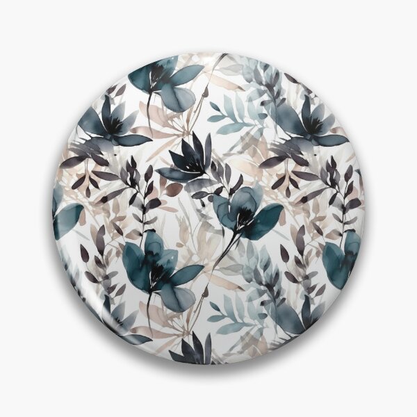 Artikelvorschau, Pink Blue Indigo Watercolor Flower Pattern entworfen und verkauft von artavantgarde.