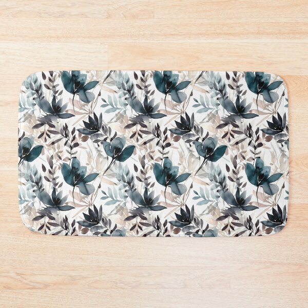 Artikelvorschau, Pink Blue Indigo Watercolor Flower Pattern entworfen und verkauft von artavantgarde.