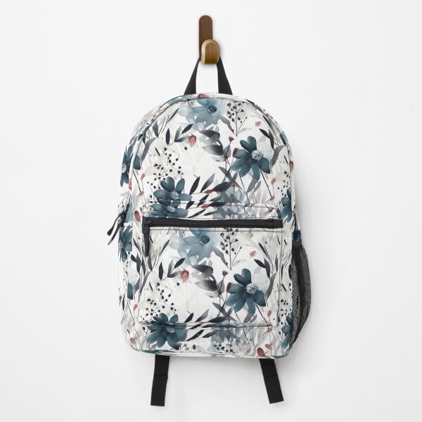 Artikelvorschau, Neutral Tones Indigo Flower Pattern  entworfen und verkauft von artavantgarde.