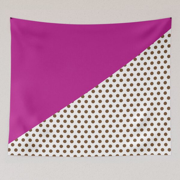Aperçu de l'œuvre Triangle et pois | Motifs mixtes | Rose et marron créée et vendue par rsty11.