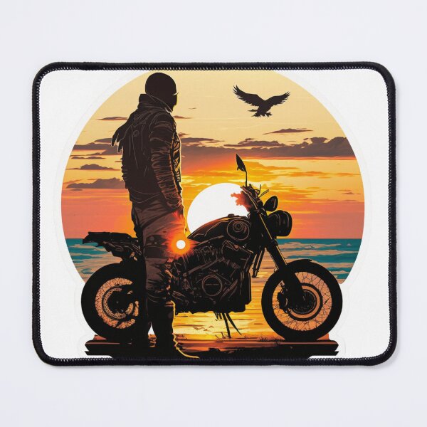 Item preview, Motorcycle rider enjoying sunset designed and sold by YammsDesign.