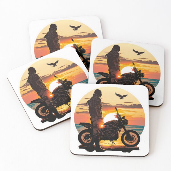 Item preview, Motorcycle rider enjoying sunset designed and sold by YammsDesign.