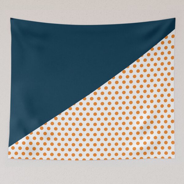 Aperçu de l'œuvre Triangle et pois | Motifs mixtes | Bleu et Orange créée et vendue par rsty11.