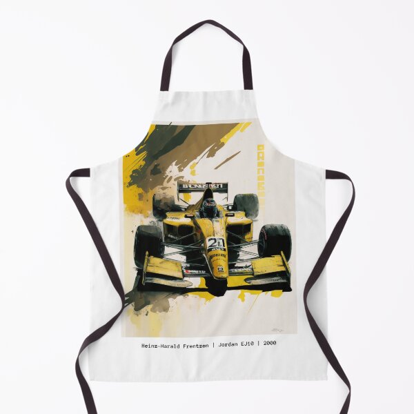 Item preview, Heinz-Harald Frentzen Vintage 2000 Jordan EJ10 F1 Watercolour Painting Print designed and sold by PicTechNowArt.