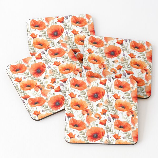 Artikelvorschau, Boho Poppies Flower Pattern entworfen und verkauft von artavantgarde.