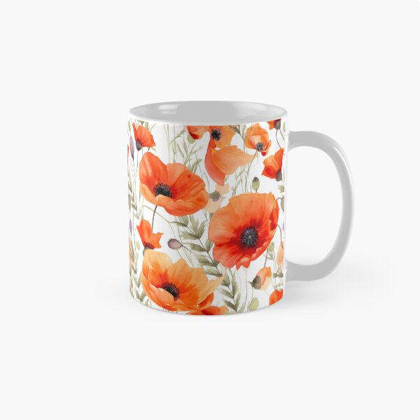 Artikelvorschau, Boho Poppies Flower Pattern entworfen und verkauft von artavantgarde.