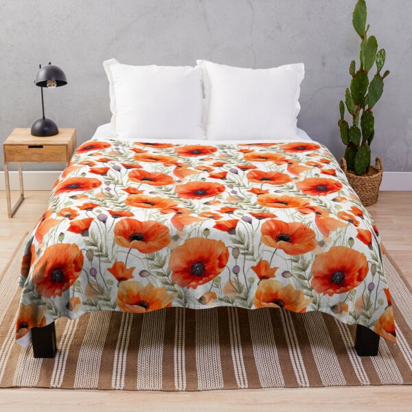 Artikelvorschau, Boho Poppies Flower Pattern entworfen und verkauft von artavantgarde.
