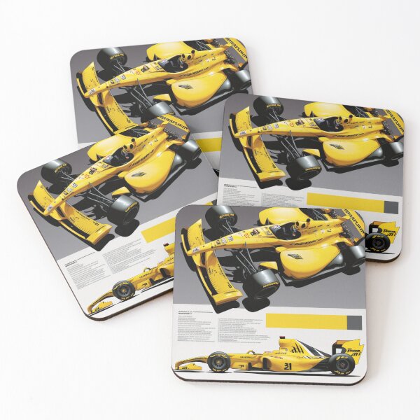 Item preview, Heinz-Harald Frentzen Vintage 2000 Jordan EJ10 F1 Racing Retro Poster Print designed and sold by PicTechNowArt.