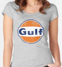 Gulf Racing Retro Women's Fitted Scoop T-Shirt
