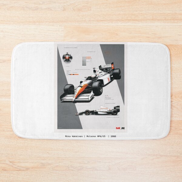 Item preview, Miki Hakkinen Vintage 2000 Mclaren MP4/15 F1 Racing Retro Poster Print  designed and sold by PicTechNowArt.