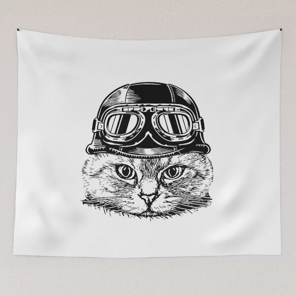 Aperçu de l'œuvre Motorcycle Cat Biker créée et vendue par PositiveIdeas.