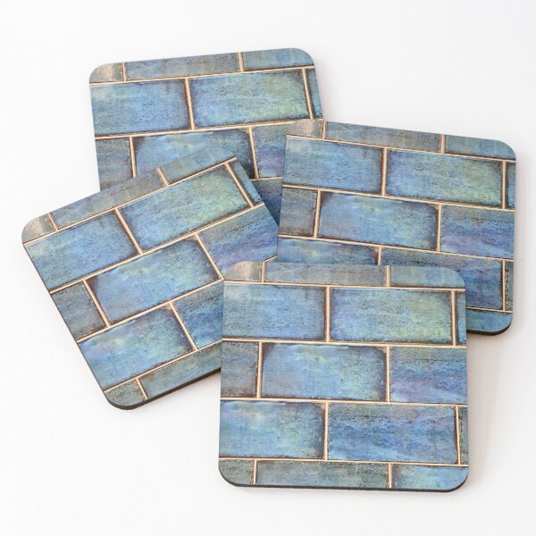 Item preview, Glossy Blue Tiles designed and sold by texturebank.