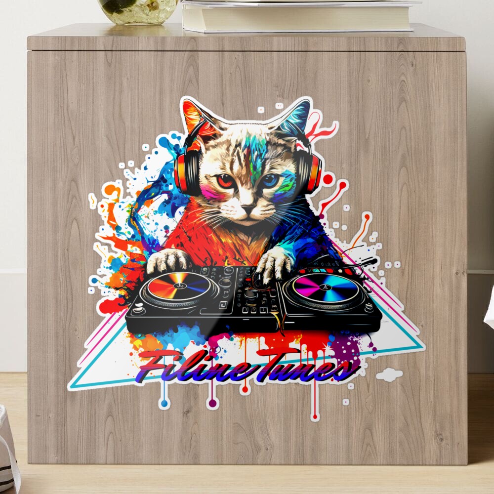  Funny Cat DJ Kitty Pet with Sunglasses for Cat Music lovers T- Shirt : Clothing, Shoes & Jewelry