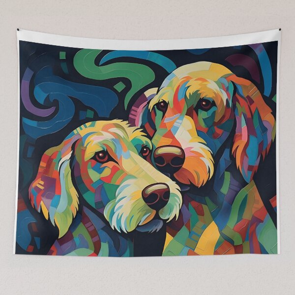 Item preview, Labradoodle Art | Cubism | Dog Lover designed and sold by StickeryPickery.