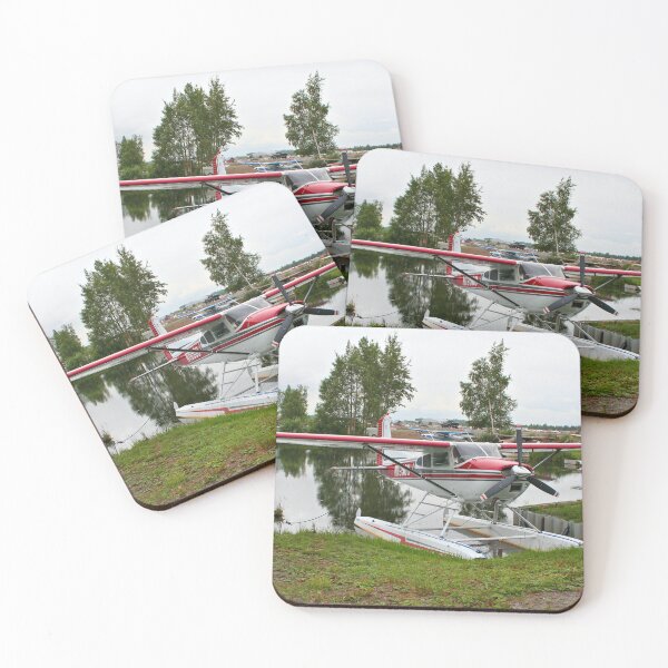 Item preview, Red, White and grey float plane, Lake Hood, Alaska designed and sold by FranWest.