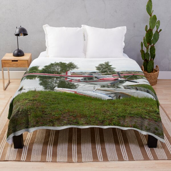 Item preview, Red, White and grey float plane, Lake Hood, Alaska designed and sold by FranWest.