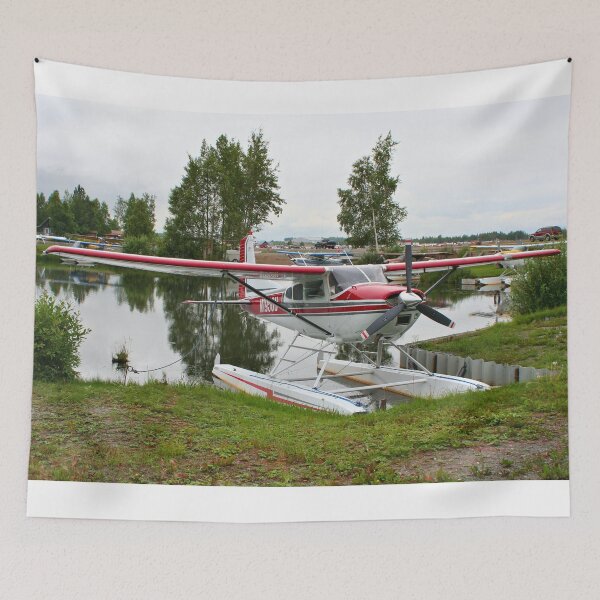 Item preview, Red, White and grey float plane, Lake Hood, Alaska designed and sold by FranWest.