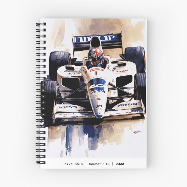 Item preview, Mika Salo 2000 Sauber C19 F1 Watercolour Painting Print  designed and sold by PicTechNowArt.