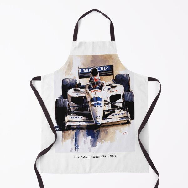 Artikelvorschau, Mika Salo 2000 Sauber C19 F1 Aquarellgemälde Druck entworfen und verkauft von PicTechNowArt.