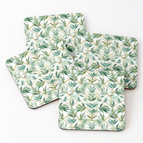 Artikelvorschau, Minimal Geometric Plant Watercolor Pattern entworfen und verkauft von artavantgarde.