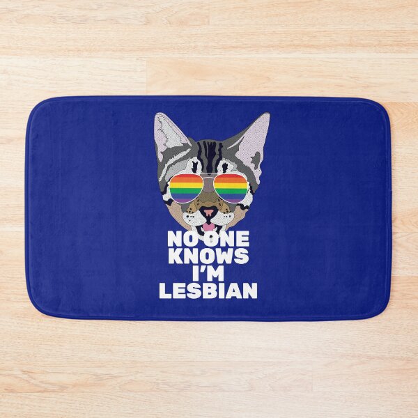Artikelvorschau, NO ONE KNOWS I'M LESBIAN - Funny Cat Lesbian entworfen und verkauft von Lightfield.