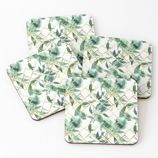 Artikelvorschau, Minimal Geometric Plant Watercolor Pattern entworfen und verkauft von artavantgarde.