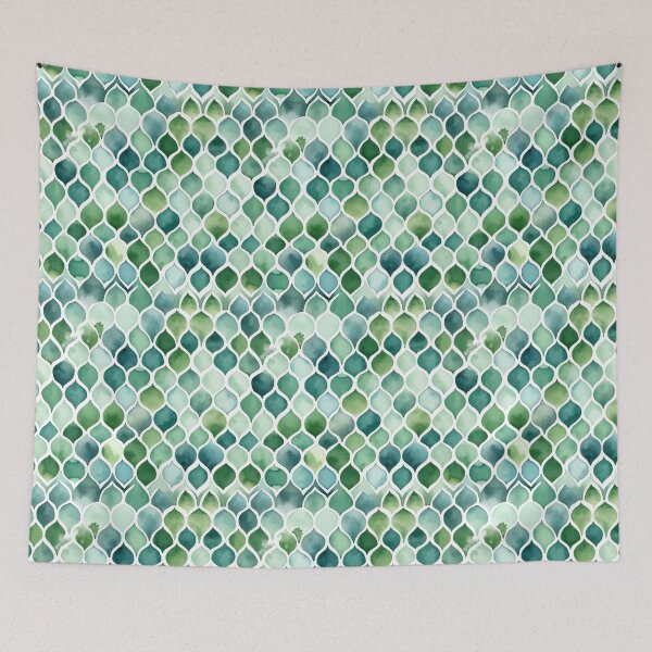 Artikelvorschau, Minimal Geometric Plant Watercolor Pattern entworfen und verkauft von artavantgarde.