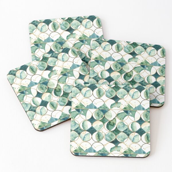Artikelvorschau, Minimal Geometric Plant Watercolor Pattern entworfen und verkauft von artavantgarde.