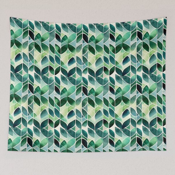 Artikelvorschau, Minimal Geometric Plant Watercolor Pattern entworfen und verkauft von artavantgarde.