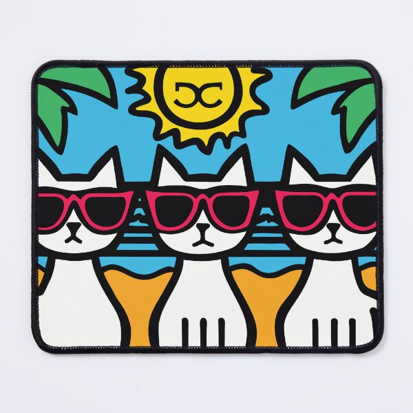 Item preview, Three cats on the beach, sea, ocean designed and sold by MoreofSea.
